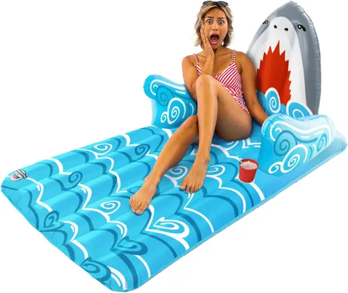 Miniatura 6 de BigMouth Inc. Flotador de piscina, balsa de salón grande, flotador de vinilo duradero, juguete de agua para fiesta de verano en la piscina