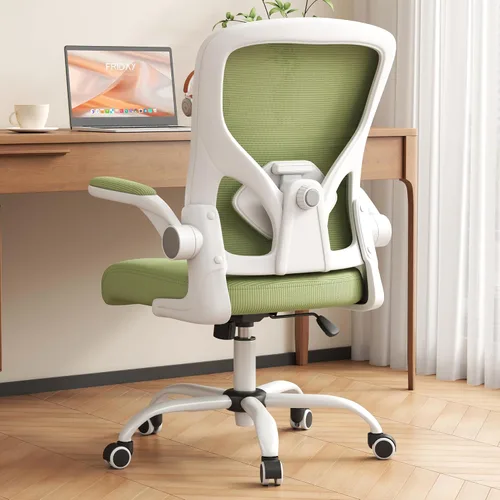 Miniatura 15 de Silla de oficina, silla de escritorio ergonómica con soporte lumbar ajustable, silla de computadora de malla, cómodo soporte lumbar para uso en casa