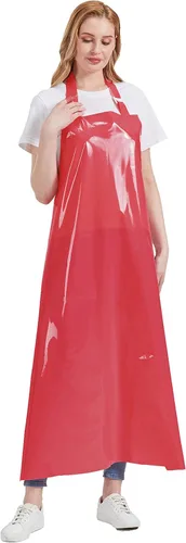 Miniatura 8 de Nanxson Delantal impermeable de TPU Delantal de trabajo industrial ligero con hebilla ajustable delantales de carnicero para lavavajillas CF3148 Rosa
