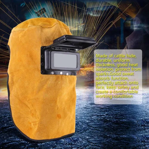 Miniatura 3 de Casco de soldadura con lente abatible, capucha de soldadura térmica, sombrero de trabajo, máscara de casco de soldadura transpirable con lente casco