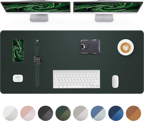 Miniatura 15 de Tapete protector para escritorio y mouse, antideslizante, de piel sintética, tapete impermeable de escritura para laptop, para oficina y hogar