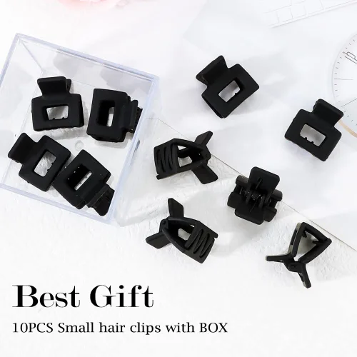 Miniatura 7 de Ahoney 10 pinzas pequeñas para el cabello para mujeres y niñas, clips de mandíbula mate de 1 pulgada para cabello fino, grueso y mediano, pasadores