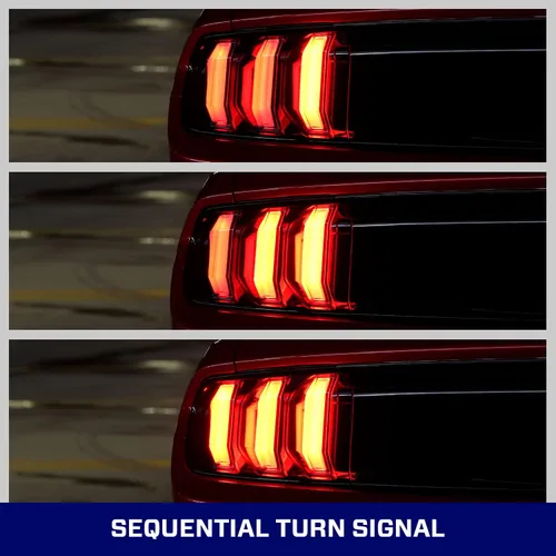 Miniatura 8 de Form Lighting Luces traseras LED secuenciales compatibles con Ford Mustang 2015-2023 (par), ahumadas Ahumado