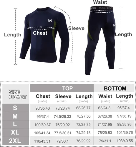 Miniatura 6 de MEETYOO mens Thermal Underwear for Men,men's Base Layer,2 Sets Long Johns Lined With Hunting GearBase Layer Set