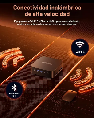 Miniatura 7 de ACEMAGICIAN Kron Mini K1 Mini PC, Ryzen 7 7730U, 32GB DDR4 512GB SSD Mini Computadoras (8C/16T, hasta 4.5Ghz), Pantalla Triple 4K Escritorio
