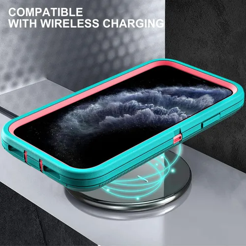 Miniatura 6 de YKHJKLEC para iPhone 11 Pro Max, funda de grado militar 3 en 1 resistente a prueba de golpes/caídas/polvo con 2 piezas de protector de pantalla