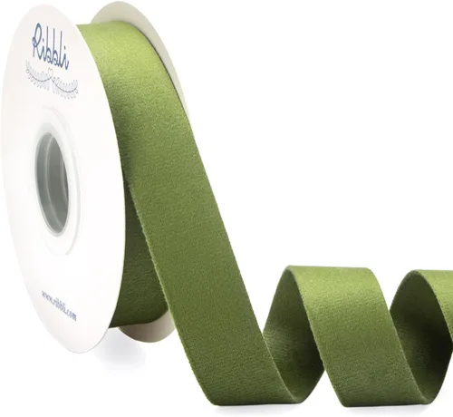 Miniatura 7 de Ribbli - Cinta de terciopelo azul grisáceo claro de doble cara, 1/2 pulgada, carrete de 10 yardas, azul grisáceo claro. Uso para adornos de árbol
