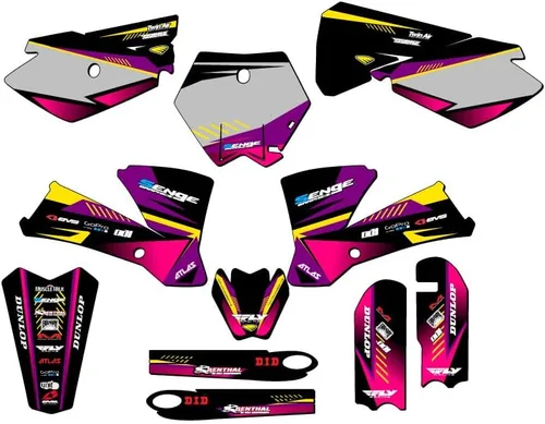 Miniatura 10 de Kit de base gráfica SX 105 SURGE Black Senge 2003-2005 compatible con KTM