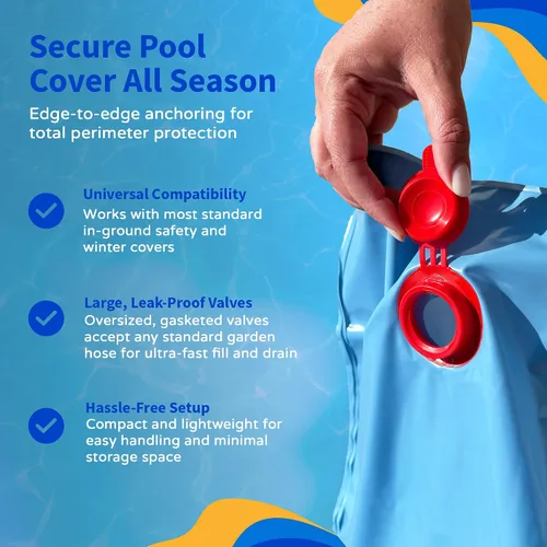 Miniatura 7 de Blue Wave Tubo de agua doble de 8 pies para cubierta de piscina de invierno, paquete de 5