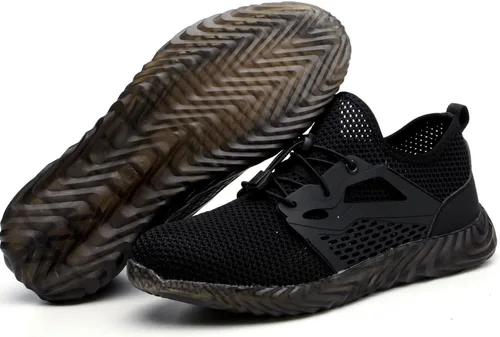 Miniatura 67 de SUADEX Zapatos deportivos con punta de acero para hombres y mujeres, indestructibles, ligeros, cómodos, antideslizantes, puntera compuesta