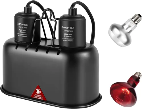 Miniatura 8 de DXOPHIEX Lámpara de Calor para Reptiles de Cúpula Profunda de 5.5 pulgadas, Accesorio de Luz para Reptiles, Accesorio de Luz UVB Máx 100W