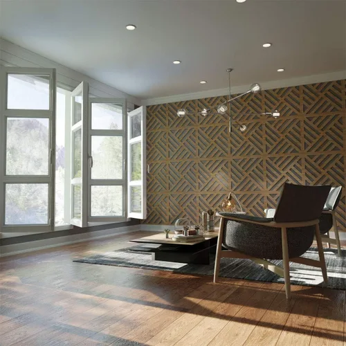 Miniatura 12 de Ekena Millwork Paneles de pared decorativos Allen medianos de 15 3/8 pulgadas de ancho x 15 3/8 pulgadas de alto x 3/8 pulgadas de alto en PVC