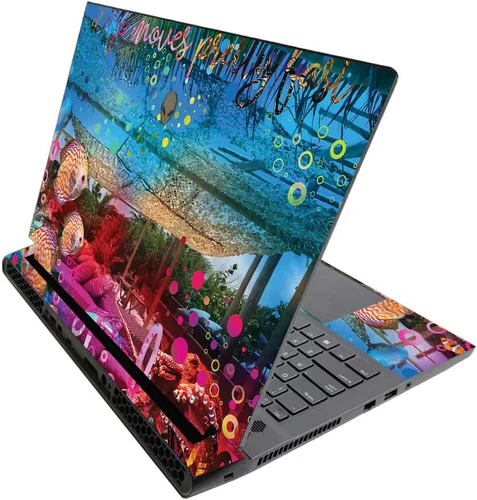 Miniatura 638 de MightySkins - Skin brillante con purpurina para Alienware M17 R3 (2020) y M17 R4 (2021) - Diversión de los años 90 Acabado duradero con purpurina