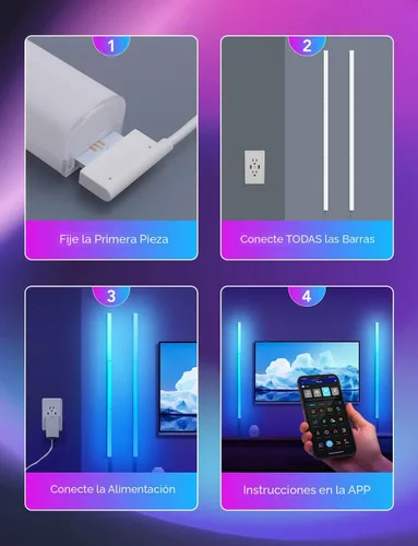 Miniatura 5 de Govee Glide - Luces de pared, luz LED RGBIC, luz inteligente para juegos compatible con SmartThings, barra de luces RGB, luces de pared LED