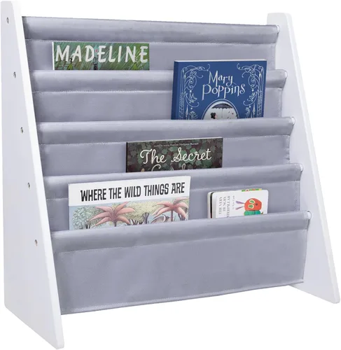 Miniatura 9 de Wildkin estantería de lona para niños y niñas, diseño de madera con cuatro estantes de tela, mantén las habitaciones, salas de juegos y aulas
