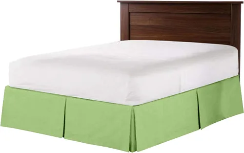 Miniatura 6 de Falda de cama plisada tipo caja de algodón 100% con 800 hilos - Volante plisado de lujo contra el polvo, falda de cama moderna de calidad hotelera