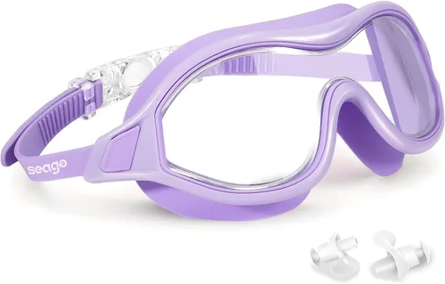 Miniatura 14 de Seago Gafas de natación sin fugas, antivaho para piscina, para adultos, hombres, mujeres, jóvenes, protección UV, visión clara de 180°