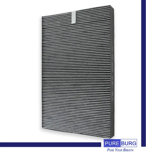 Miniatura 2 de PUREBURG Filtro de repuesto compatible con purificadores de aire Sharp FP-F50UW KC-830U FP-P30U FZ-F50HFU FZ-P30SFU, 1 paquete de carbón activado