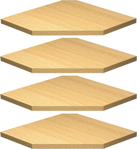 Miniatura 12 de Estante esquinero para montaje en pared, estantes de esquina flotantes, juego de 3 estantes de pared esquineros, estantes de almacenamiento de pared