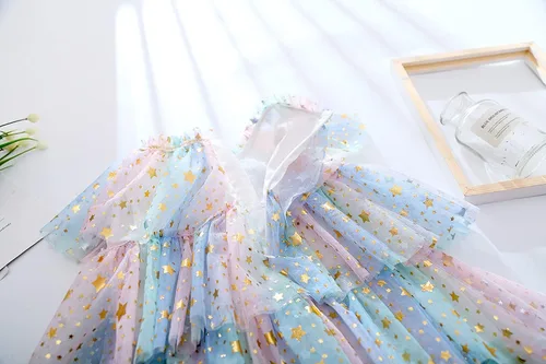 Miniatura 8 de Ropa para niñas de 7 a 16 niveles de tul para bebé, princesa, vestido sin mangas, vestido y falda para niñas