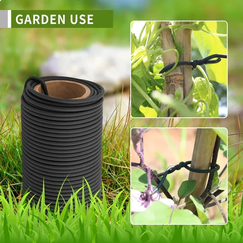 Miniatura 3 de Brida de alambre flexible para jardín, lazos para plantas de giro suave, soporte para plantas para apoyar y fijar ramas de plantación de jardín
