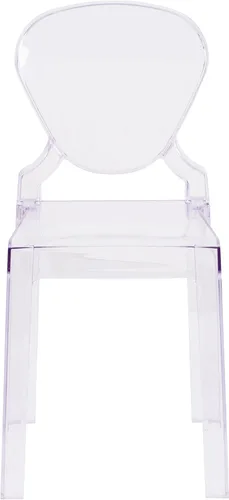 Miniatura 5 de Flash Furniture Silla Theo Ghost con respaldo de lágrima en cristal transparente