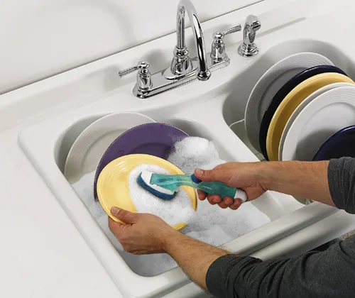Miniatura 2 de Scotch-Brite Varita de cocina antigolpes, limpiador para limpiar cocina, baño y hogar, limpiador de platos antiarañazos, seguro para utensilios
