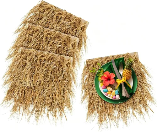 Miniatura 11 de XLX TURF Manteles Individuales Cuadrados Verdes de Césped Artificial para Centro de Mesa de Fiesta con Tema de Golf, Decoración de Primavera
