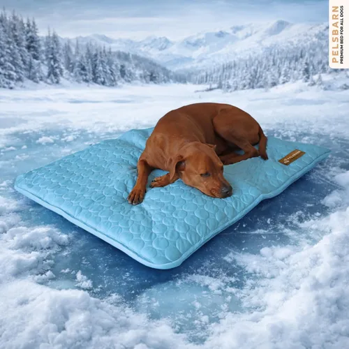 Miniatura 2 de Pelsbarn Tapete refrescante para perros, comodidad de verano de seda de hielo, auto refrescante, antideslizante, duradera y lavable, tapete