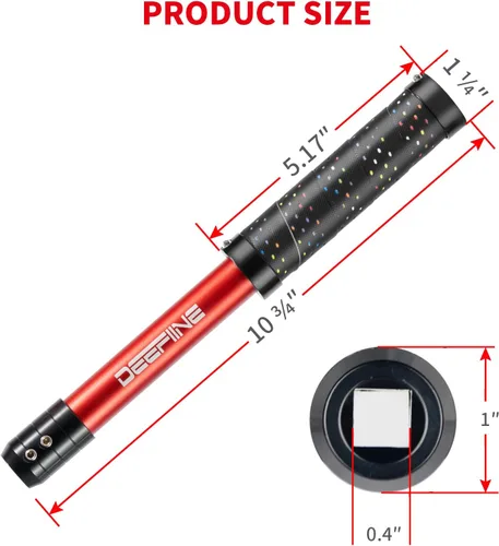 Miniatura 2 de Mango de agarre de herramientas de tronado de madera de carburo de 11 pulgadas, acepta barra de herramientas de torneado cuadrada de 0.394 in (rojo)