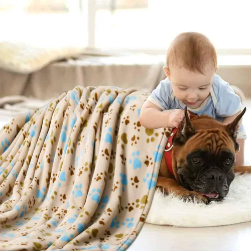 Miniatura 6 de Rezutan Mantas para Perros Grandes, Mantas de Franela para Perros y Gatos Lavables, Suave Manta para Mascotas y Funda para Jaula de Perro, Lindo