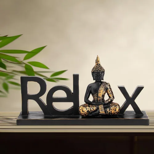 Miniatura 4 de Smadeer Estatua de Buda de Buda - Estatuas de Buda para decoración del hogar, estatua de Buda riendo para yoga, feng shui, meditación, decoración