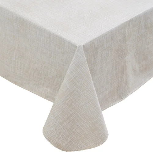 Miniatura 41 de Mantel de vinilo resistente con reverso de franela, mantel de plástico impermeable a prueba de aceite, resistente a las manchas, limpiable, cubierta