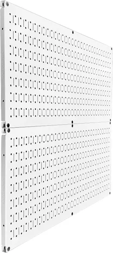 Miniatura 2 de Tablero horizontal para herramientas de garaje para pared, dos tablas de 32 pulgadas de ancho x 16 pulgadas de alto, fáciles de instalar Blanco