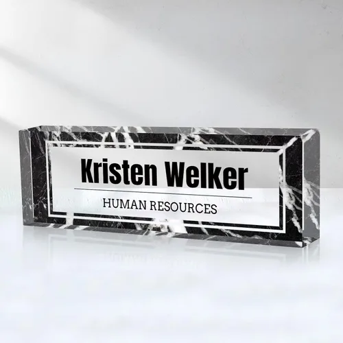 Miniatura 31 de Placa de Nombre Personalizada, Decoración de Oficina Personalizada - Accesorio de Escritorio de Acrílico, Regalos de Oficina para Empleados