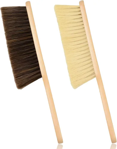 2 Piezas de Cepillo de Limpieza de Madera Cepillo de Mano Cepillo de Banco con Mango Largo de Madera Cepillo de Escoba de Varilla Cepillo de Cerdas