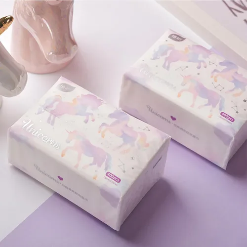 Miniatura 9 de Paquete de 6, tejido facial pequeño y suave, papel higiénico, servilleta desechable, funda de bolsa no caja, papel facial blanco, material fibra