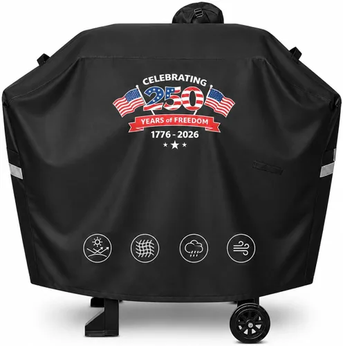 Miniatura 9 de Grisun Cubierta de patio para estufas Camp Chef de 3 quemadores, impermeable, antidecoloración, funda de estufa de 3 quemadores para PRO90, PRO90X