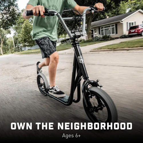 Miniatura 6 de Mongoose Expo Patinete, manillar estilo BMX y rotor de cable de freno, plataforma ancha para niños, jóvenes, niños y niñas de 6 años en adelante