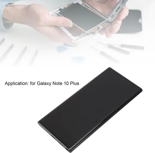 Miniatura 3 de Vikye Kit de repuesto para Note 10 Plus, reemplazo de pantalla OLED para Note 10 Plus con marco de huellas dactilares, pantalla digitalizadora