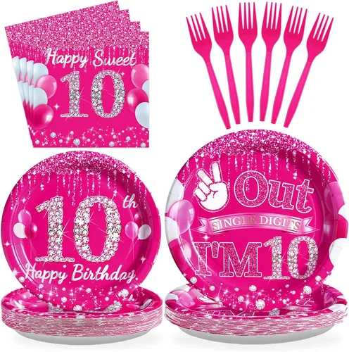 Miniatura 7 de Grencian Juego de 96 platos y servilletas de papel desechables con temática de carreras para niños, suministros de fiesta de cumpleaños, baby