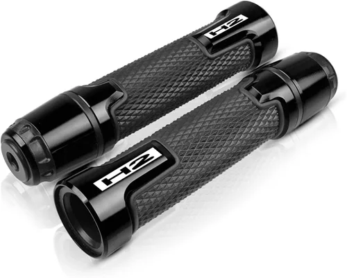 Para Kawasaki Ninja H2 H2R H2SX H2SE Agarres de manillar de motocicleta 7/8 pulgadas 0.866 in antideslizantes de goma Tapones Tapones de manillar
