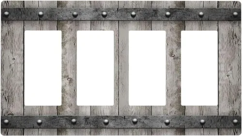 Miniatura 62 de Mid Century Morden Boho - Placa de pared para interruptor de luz dúplex de 1 banda, placa frontal decorativa eléctrica para receptáculo para baño