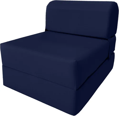 Miniatura 33 de D & D Futon Furniture Chair cama plegable de espuma, sofá de estudio, colchón de espuma doblado (6 x 36 x 70 pulgadas, azul real)