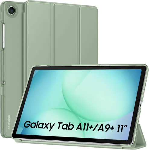 Miniatura 37 de MoKo Funda para Galaxy Tab A9+/A9 Plus de 11 pulgadas 2023, Funda Protectora Inteligente Delgada con Soporte y Carcasa Trasera Translúcida de PC