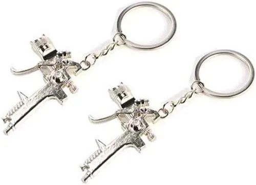 Acxico Llavero de pistola de agua con pintura en aerosol, accesorios unisex, regalo para niños, Blanco