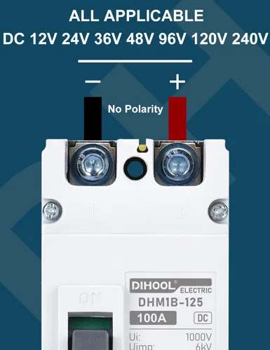 Miniatura 3 de DIHOOL Interruptor Principal de 100 Amperios CC, Interruptor de Desconexión de Batería de 500V, Interruptor Maestro para Motor de Arrastre de Barco