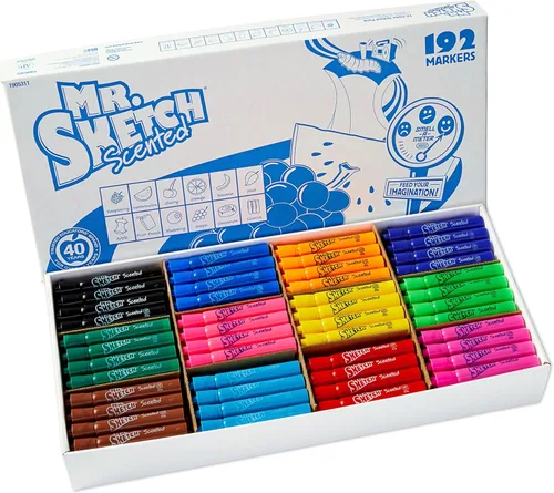 Miniatura 9 de Mr. Sketch® Marcadores perfumados, punta de cincel, surtidos, paquete de 14