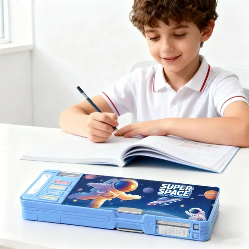 Miniatura 8 de Estuche de Lápices Multifuncional Pop Up con Lápiz y Borrador, Linda Caja Organizadora de Bolígrafos de Dibujos Animados, Papelería, Sacapuntas
