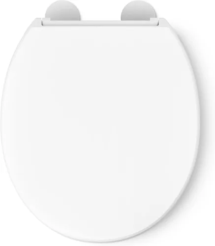 Miniatura 11 de KOHLER 25876-0 Hyten Asiento de inodoro redondo de cierre suave elevado de 3 pulgadas de altura, asiento contorneado con parachoques apretados